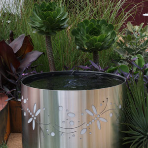 Stainless Steel Patio Water Feature