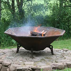 Large wood fired fire pit