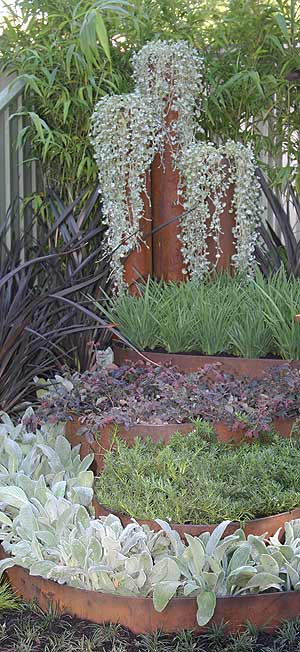 steel raised planters