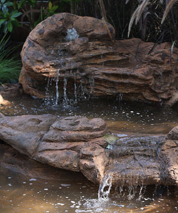 Pond with waterfall